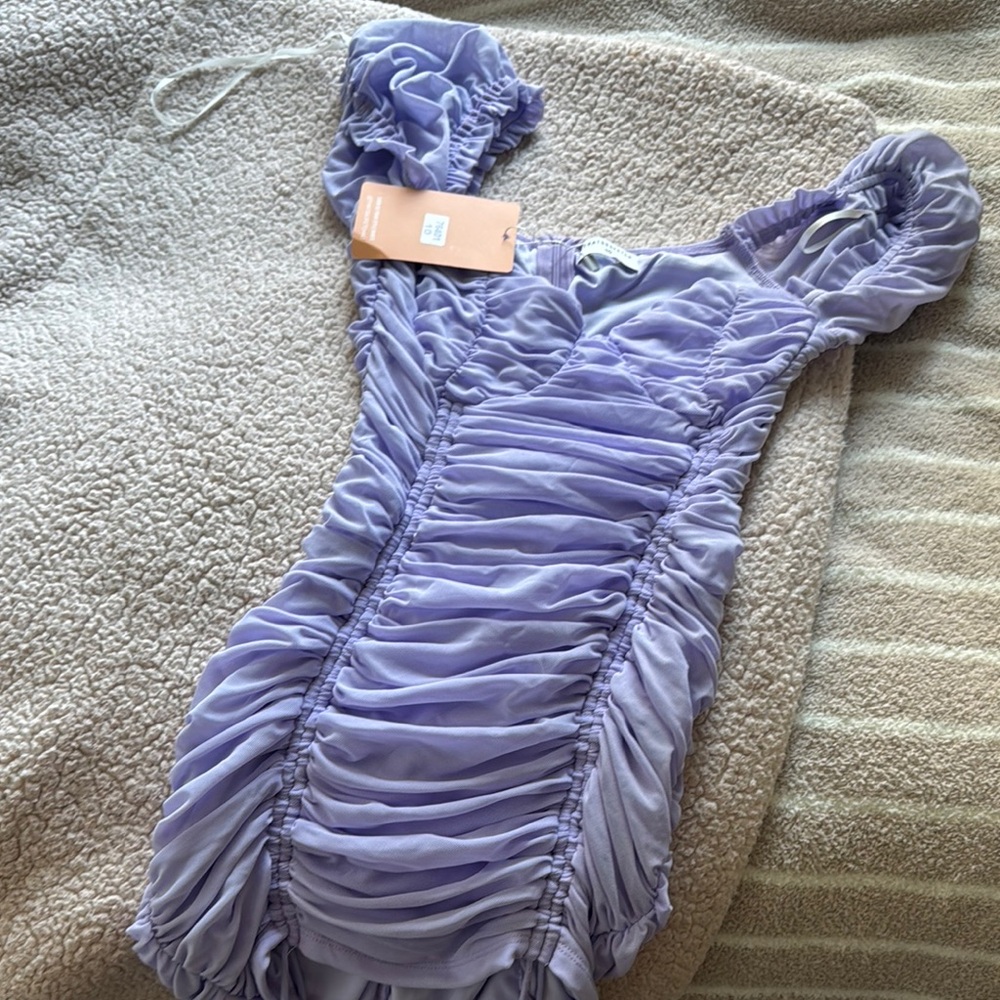 Thats so fetch never worn purple ruched mini dress